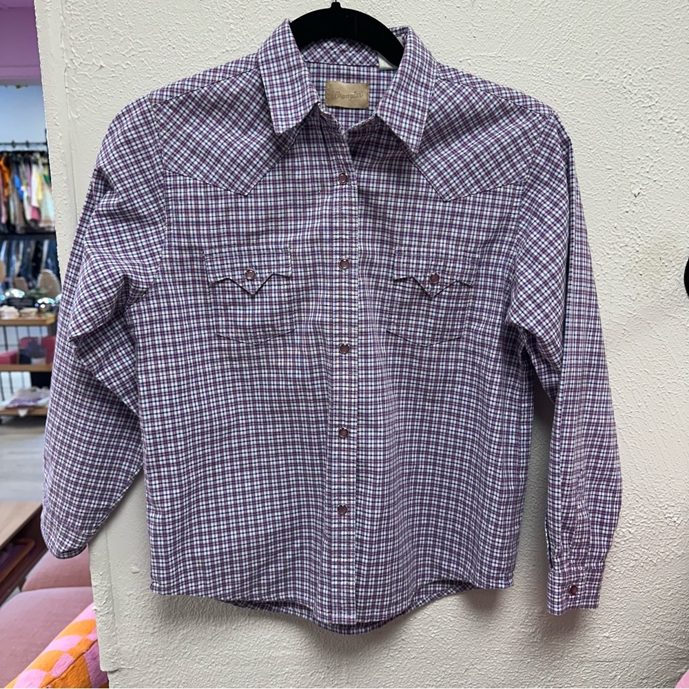 Wrangler purple western shirt